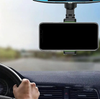 HOCO DCA15 Rearview Mirror Phone Holder 360° Rotating Universal Car Mount Black