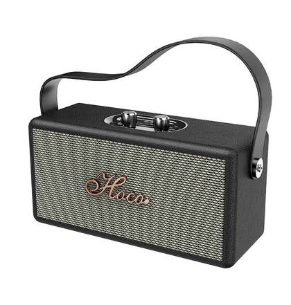 HOCO DS61 Rhyme Retro Leather Bluetooth Speaker, 14W Stereo, 2400mAh Battery, Multi-Input (Bluetooth/TF/USB/AUX)
