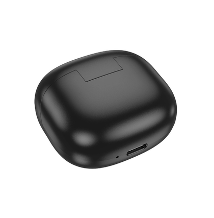 HOCO EW200 Elegant Wireless Bluetooth 5.4 Earbuds – Black, Touch Control, LED Display, Sleep-Friendly Design