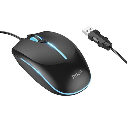 HOCO GM37 Luminous Gaming Mouse RGB Wired 800-2400 DPI Black