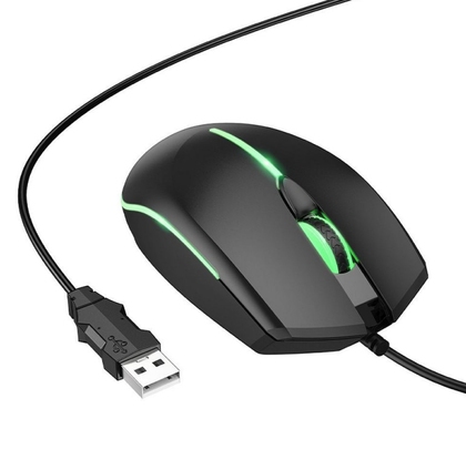 HOCO GM37 Luminous Gaming Mouse RGB Wired 800-2400 DPI Black