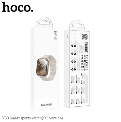 HOCO Y30 Smartwatch Gold – Bluetooth Calling, Heart Rate, Fitness Tracker, IP67, 1.63