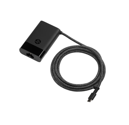 HP 65W USB-C Laptop power adapter UK/Ireland. Compatible with all USB-C chargeable laptops, Macbooks under 65W