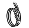 Hoco 1M 20W PD 3A USB-C to iPhone 5 to 14, iPad (pre 2019) braided cable. Fast charge and data transfer. X89 Black