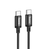Hoco 1M 60w USB-C to USB-C braided cable. Fast charge and data transfer. For Android, iPhone 15 & iPad(2020 or later). X89 Black