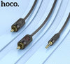 Hoco 3.5mm to 2 RCA Cable: Premium audio clarity, 1.5m length, gold-plated connectors, versatile compatibility. UPA28