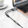 Hoco 3.5mm female to 2 3.5mm male audio adapter cable aluminium alloy nylon braid, 25cm UPA21