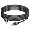 Hoco 3 metre 20W USB-C to iPhone 5 to 14 braided cable. Fast charge/data cable, iPad 2020-2023, Samsung & android phones X91 Black