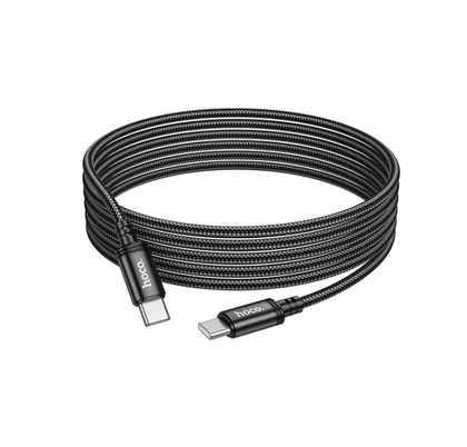 Hoco 3m 60w USB-C to USB-C braided cable, fast charge, data. For iPhone 15, iPad 2020 or later, laptop, samsung, android phones. X91