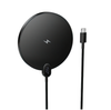 Hoco CW62 MagSafe Wireless Charger 15W Fast Charging Pad with LED Display – Black (USB-C, Aluminum, 1.2 m Cable, Qi Compatible)