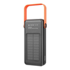 Hoco DB33 Plus 30000mAh Solar Power Bank with Built-In Cables, 22.5W Fast Charging & LED Flashlight – Black