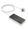 Hoco DC56 Cool Power Strip Socket Extension Board 3 AC Outlets + 3 USB + 1 Type-C, 2M Cable, 2500W, 18W Fast Charging