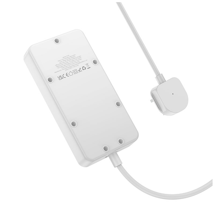Hoco DC56 Cool Power Strip Socket Extension Board 3 AC Outlets + 3 USB + 1 Type-C, 2M Cable, 2500W, 18W Fast Charging