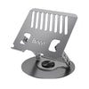 Hoco DH21 Leader Mini Rotating Metal Laptop Stand – Adjustable Aluminum Ergonomic Notebook Holder, 70° Tilt, Silver