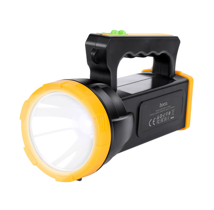Hoco DI46 Cool Flame Long Range Portable LED Light – 1200mAh Rechargeable Flashlight with Type-C Charging – Black