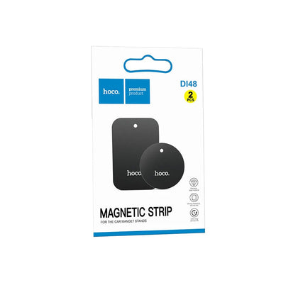 Hoco DI48 Quick Car Holder Magnetic Strip 2 Pack Black – Universal Metal Plates for Magnetic Car Mounts, Strong Adhesive, Durable