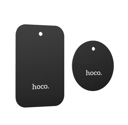 Hoco DI48 Quick Car Holder Magnetic Strip 2 Pack Black – Universal Metal Plates for Magnetic Car Mounts, Strong Adhesive, Durable