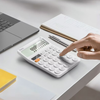 Hoco DI83 12-Digit Electronic Calculator – Solar & Battery Powered – White