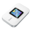 Hoco DQ12 Portable 4G WiFi Hotspot with Display White, 2100mAh, Supports 6 Users, LTE 150Mbps