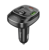 Hoco E76 Car Wireless Bluetooth FM Transmitter. Mic for Calls. USB Audio Playback Supports 32GB. USB-A  QC3.0 18W & USB-C PD 30W. DC 12-24V Charging.