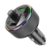 Hoco E82 Guerrero Car Charger 30W PD QC3.0 3-Port USB Bluetooth 5.3 FM Transmitter with RGB Light – Black