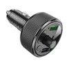 Hoco E82 Guerrero Car Charger 30W PD QC3.0 3-Port USB Bluetooth 5.3 FM Transmitter with RGB Light – Black