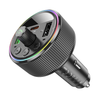 Hoco E82 Guerrero Car Charger 30W PD QC3.0 3-Port USB Bluetooth 5.3 FM Transmitter with RGB Light – Black