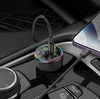 Hoco E82 Guerrero Car Charger 30W PD QC3.0 3-Port USB Bluetooth 5.3 FM Transmitter with RGB Light – Black