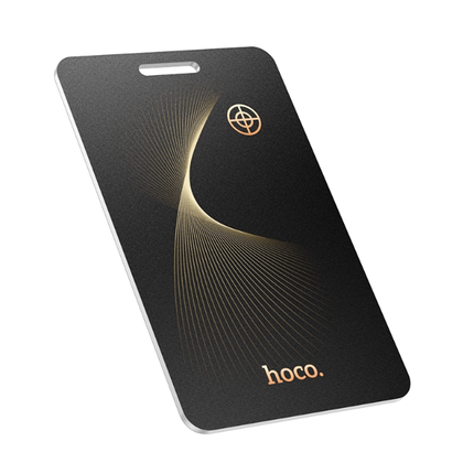 Hoco E92 Saviour Smart Positioning Anti-Lost Tracker – Slim Rechargeable Bluetooth Card for Apple Find My (Wallet & Bag Locator, Black)