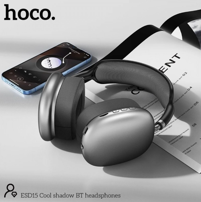Hoco ESD15 Wireless bluetooth headphones microphone AUX deep bass audio 12hr music 4000hrs standy memory card
