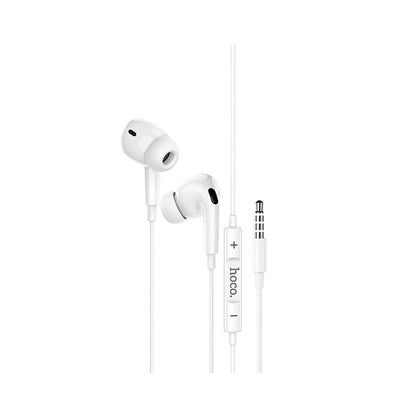 Hoco Earphones headset for iPhone Android Volume Buttons and Microphone with 3.5mm  White 3D surround sound. M101