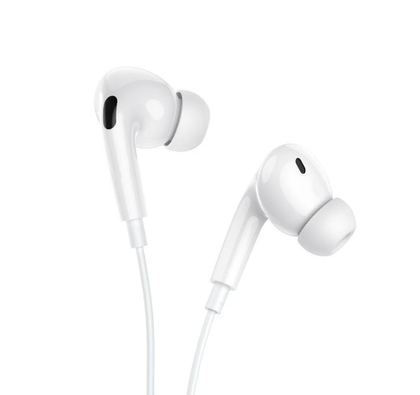 Hoco Earphones headset for iPhone Android Volume Buttons and Microphone with USB C. 3D surround sound. M101 Pro. White. iPhone 15,16,17, Android
