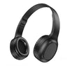 Hoco Folding black, Wireless headphones, Bluetooth. Microphone, 3.5mm AUX, 20 hr music/talk time and 120hr standby. W46.