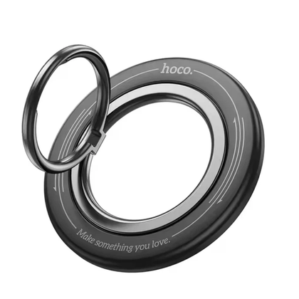 Hoco GH3 MagSafe Magnetic Ring Holder. 360° Rotating Phone Grip Stand. Includes Metal Adapter for Non-MagSafe Phones. Universal Fit.
