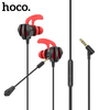 Hoco Gaming Earphones Mic headset AUX 3.5mm for laptop, computer, iPhone and Android black with Mic, call answer, music controls, volume M105