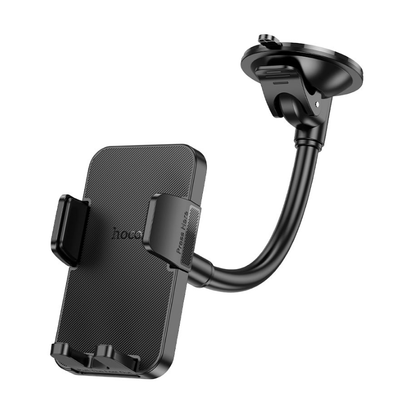 Hoco H38 Cheetah Flexible Car Phone Holder Black – Dashboard & Windshield Mount, 360° Rotation, Press Clamp, Fits 4.5–7