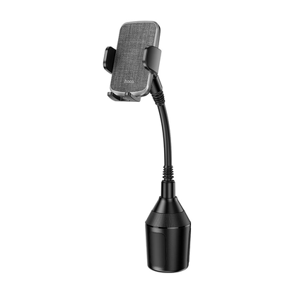 Hoco H63 Utmost Car Cup Holder Phone Mount, Push-Type Clamp, 360° Rotation, Flexible Rod, for 4.5–7