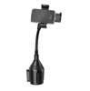 Hoco H63 Utmost Car Cup Holder Phone Mount, Push-Type Clamp, 360° Rotation, Flexible Rod, for 4.5–7" Phones, Black