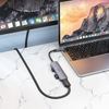 Hoco HB28 6-in-1 USB-C Hub Adapter with HDMI 4K, USB3.0, USB2.0, SDTF Card Reader, 60W PD Charging – Metal Gray