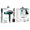 Hoco HP15 Professional Hot & Cold Air Hair Dryer – 2400W Powerful Motor, Lightweight & Fast Drying. Green  & Black