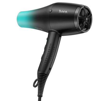Hoco HP15 Professional Hot & Cold Air Hair Dryer – 2400W Powerful Motor, Lightweight & Fast Drying. Green  & Black