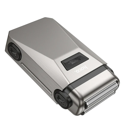 Hoco HP31 Zinc Alloy Double Razor Shaver. Waterproof, Portable, Rechargeable, Long Battery Life. Gray.