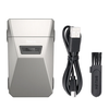 Hoco HP31 Zinc Alloy Double Razor Shaver. Waterproof, Portable, Rechargeable, Long Battery Life. Gray.