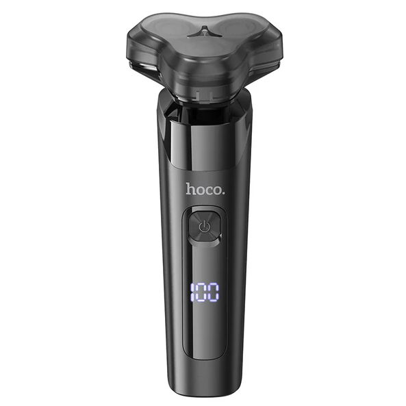 Hoco HP32 Electric Shaver for Men, 3-Blade Wet & Dry Razor, Waterproof, LED Display, Travel Lock – Black