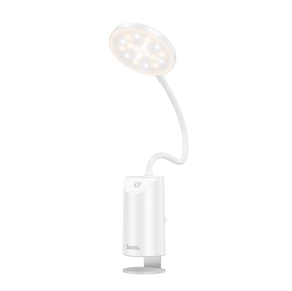 Hoco HX10 Rechargeable Desk Lamp with Clamp, Adjustable Brightness & Color Temperature, 1200mAh Battery, 2W LED Light