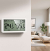 Hoco HX42 Indoor Alarm Clock with Thermometer & Hygrometer, LCD Display, Comfort Reminder – White