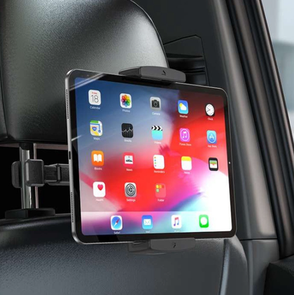 Hoco Headrest Car Holder: 360° Rotation, for Phones, Tablets, iPad. sized 4.7-12.9 inches. Shockproof. Easy Install for In-Car Entertainment. CA121