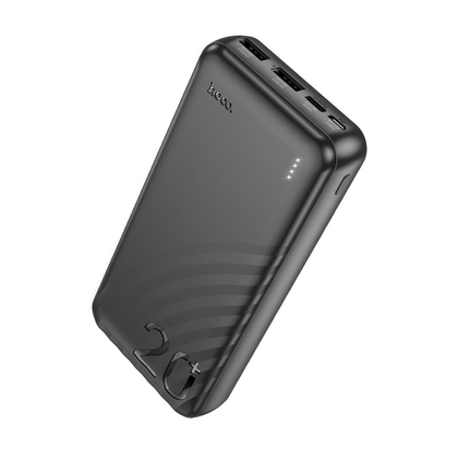 Hoco J123A Element 20000mAh Power Bank Dual USB Fast Charging Portable Charger – Black