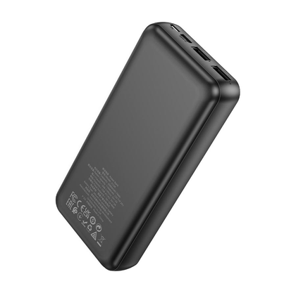 Hoco J123A Element 20000mAh Power Bank Dual USB Fast Charging Portable Charger – Black