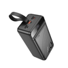 Hoco J123C 60000mAh Power Bank with Digital Display, PD20W Fast Charging & Built-In LED Light – Black